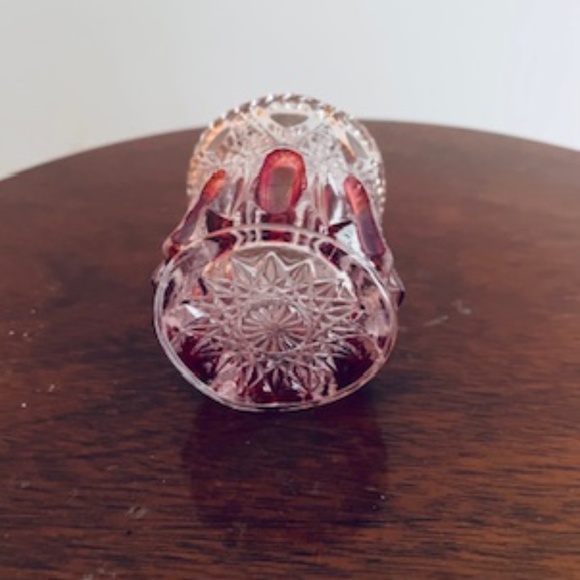 Vintage Ruby Red Glass Toothpick Holder, Vintage Pressed Glass, Vintage Glass - Picture 4 of 4